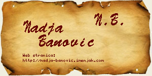 Nadja Banović vizit kartica